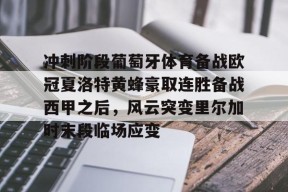 九游体育app-冲刺阶段葡萄牙体育备战欧冠夏洛特黄蜂豪取连胜备战西甲之后，风云突变里尔加时末段临场应变的简单介绍